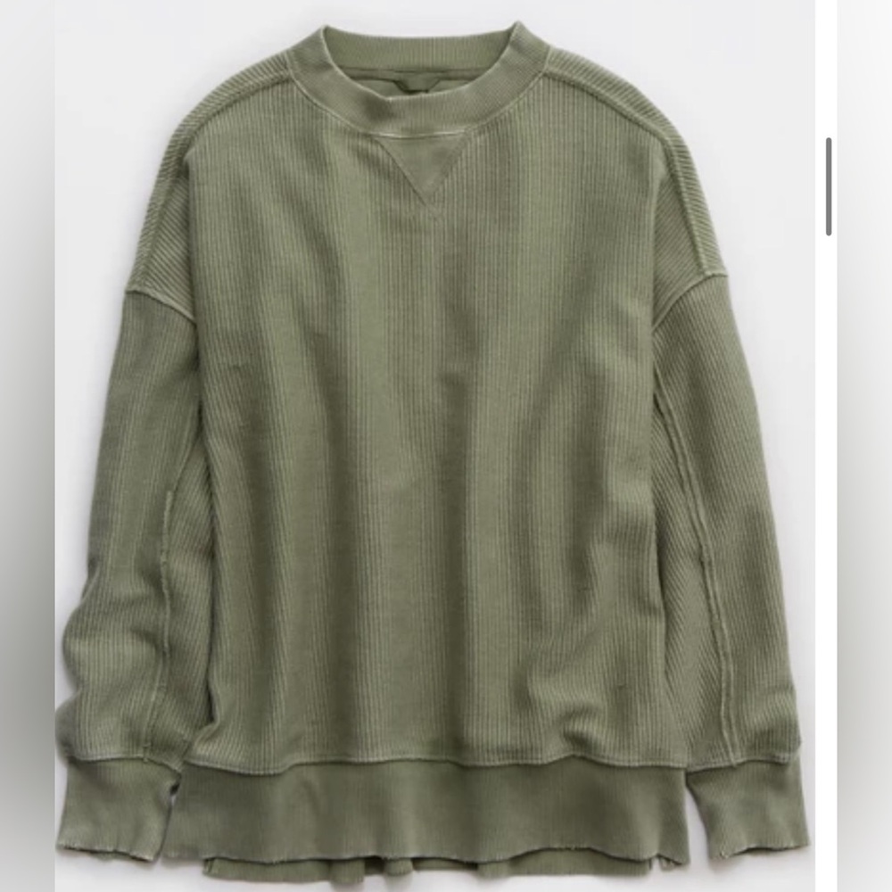 Aerie Big Chill Ribbed Sweatshirt